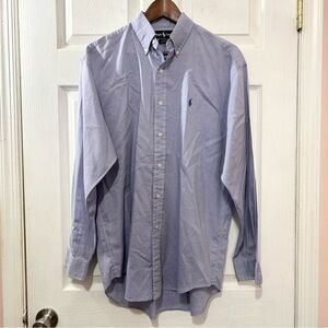 POLO Ralph Lauren Men's Classic Blue Button-Down Shirt Size Medium